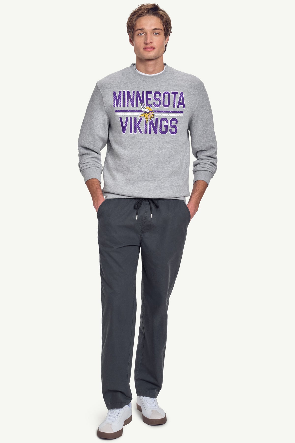 MENS MINNESOTA VIKINGS MESH LOOK SWEATSHIRT
