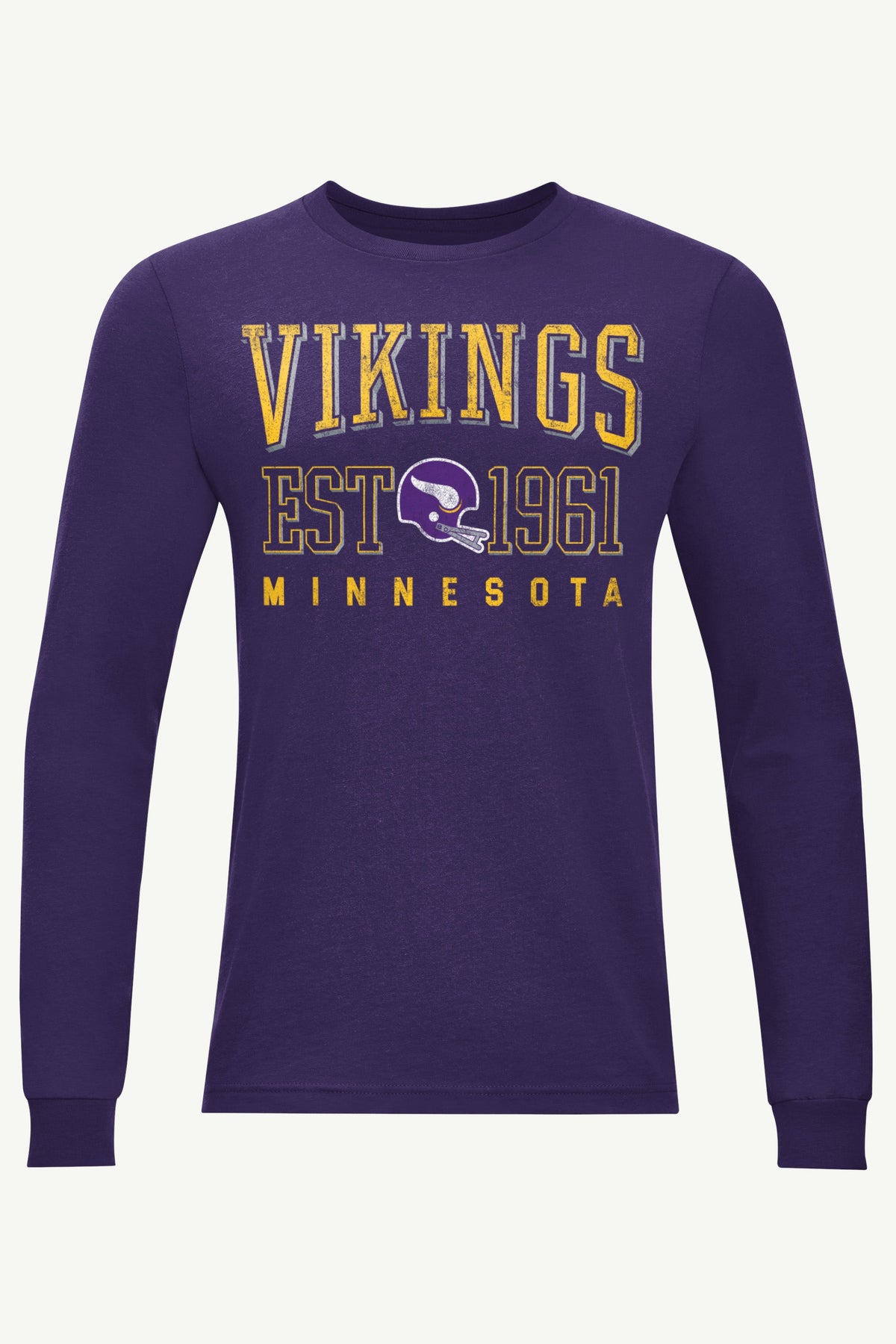 MENS MINNESOTA VIKINGS RETRO LONG SLEEVE T SHIRT