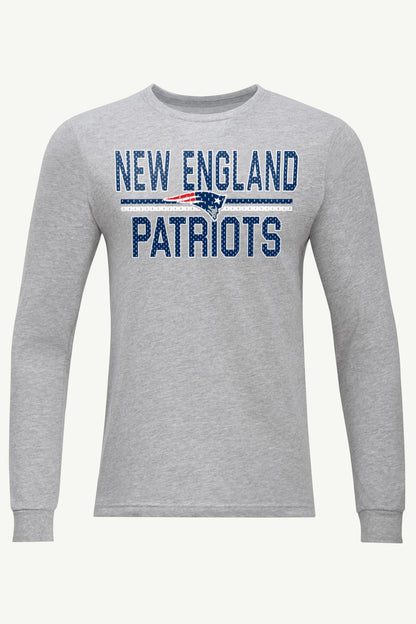 MENS NEW ENGLAND PATRIOTS MESH LOOK LONG SLEEVE T SHIRT