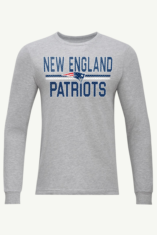 MENS NEW ENGLAND PATRIOTS MESH LOOK LONG SLEEVE T SHIRT