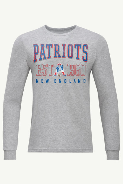 MENS NEW ENGLAND PATRIOTS RETRO LONG SLEEVE T SHIRT
