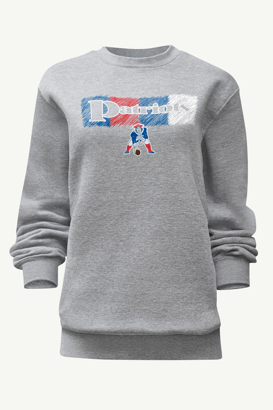 WOMENS NEW ENGLAND PATRIOTS COLOR SHADING SWEATSHIRT