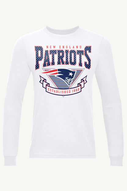 MENS NEW ENGLAND PATRIOTS 80's INSPIRED LONG SLEEVE T SHIRT