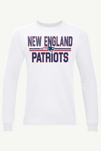 MENS NEW ENGLAND PATRIOTS MESH LOOK LONG SLEEVE T SHIRT