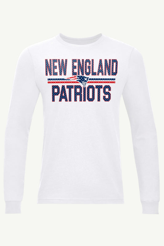 MENS NEW ENGLAND PATRIOTS MESH LOOK LONG SLEEVE T SHIRT