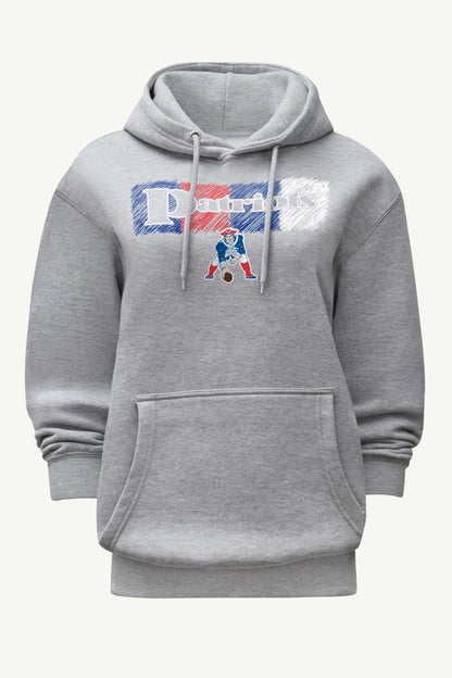 WOMENS NEW ENGLAND PATRIOTS COLOR SHADING HOODIE