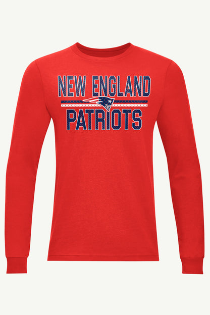 MENS NEW ENGLAND PATRIOTS MESH LOOK LONG SLEEVE T SHIRT