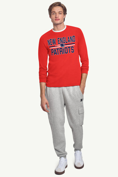 MENS NEW ENGLAND PATRIOTS MESH LOOK LONG SLEEVE T SHIRT