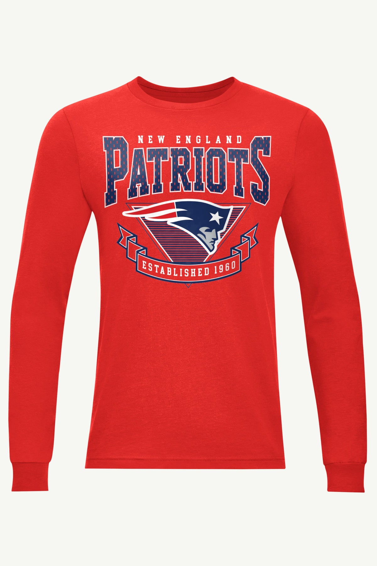 MENS NEW ENGLAND PATRIOTS 80's INSPIRED LONG SLEEVE T SHIRT