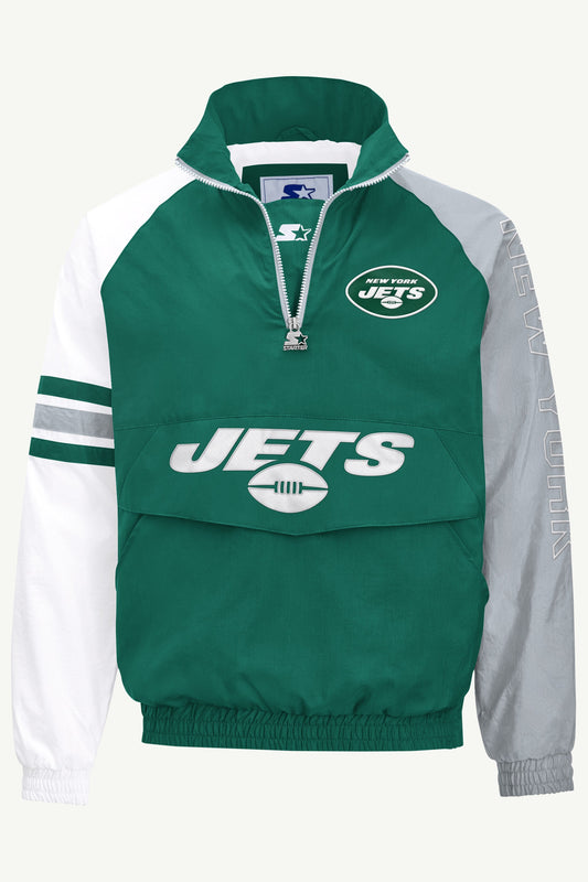 MENS NEW YORK JETS QUARTER ZIP JACKET