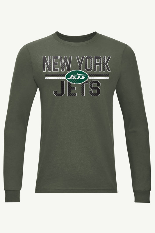MENS NEW YORK JETS MESH LOOK LONG SLEEVE T SHIRT