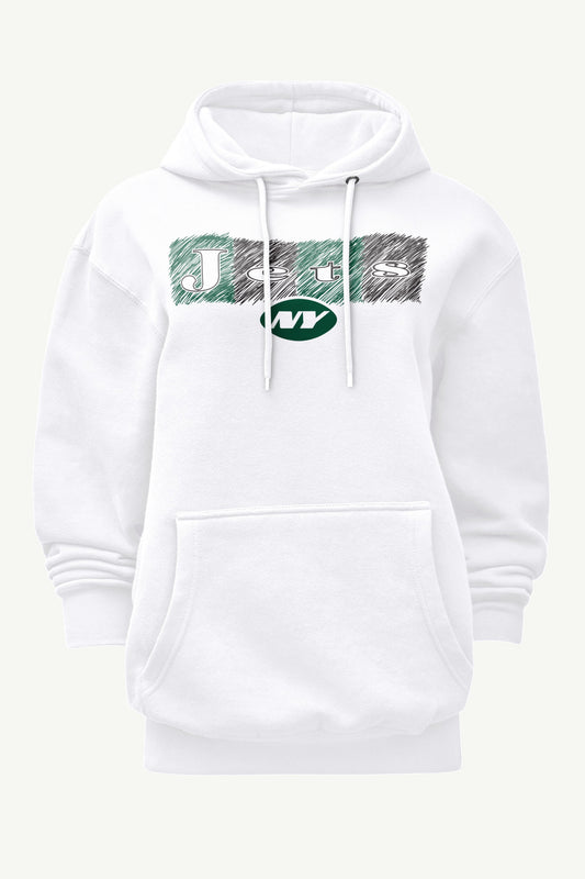 WOMENS NEW YORK JETS COLOR SHADING HOODIE