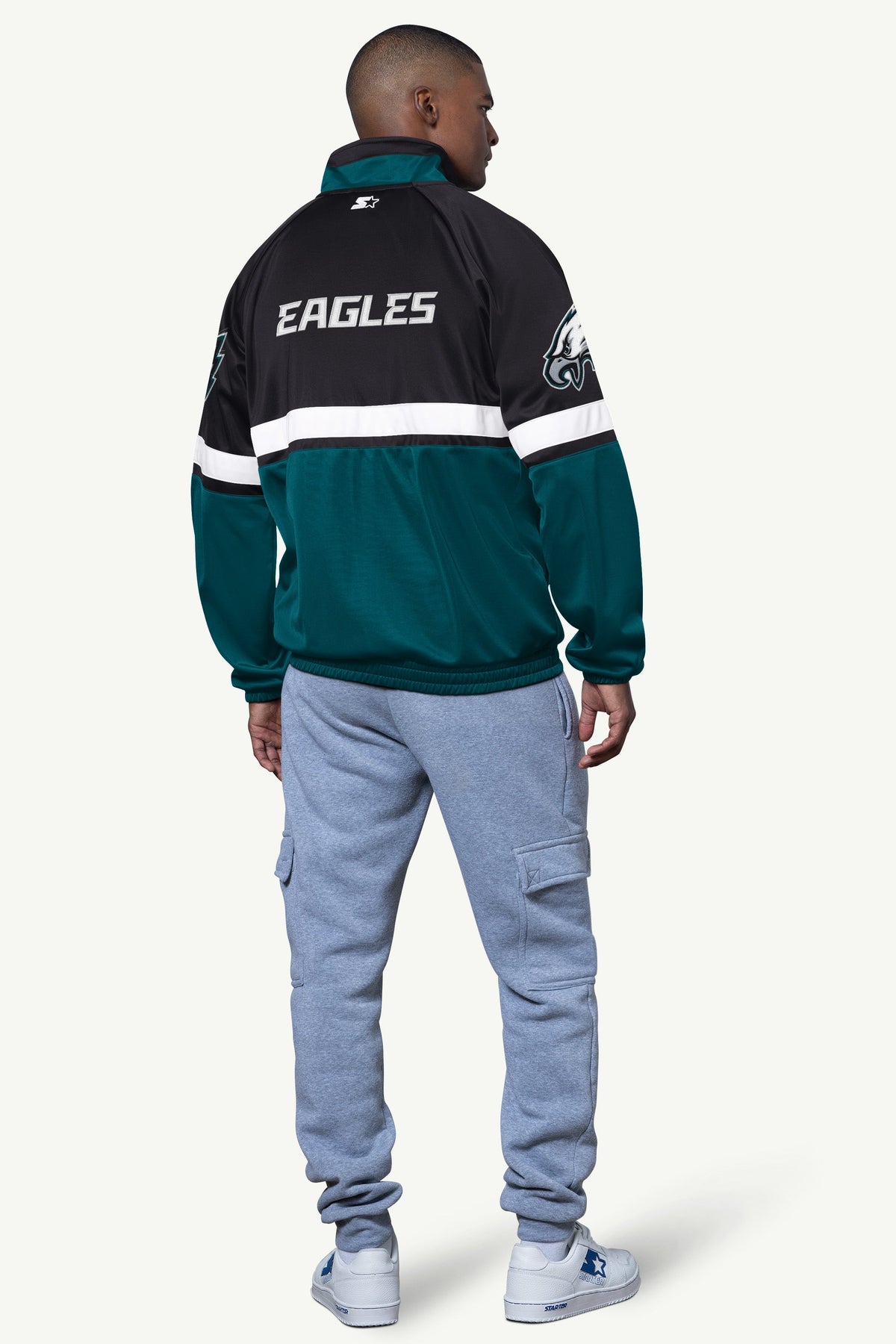 MENS PHILADELPHIA EAGLES VETERAN TRACK JACKET