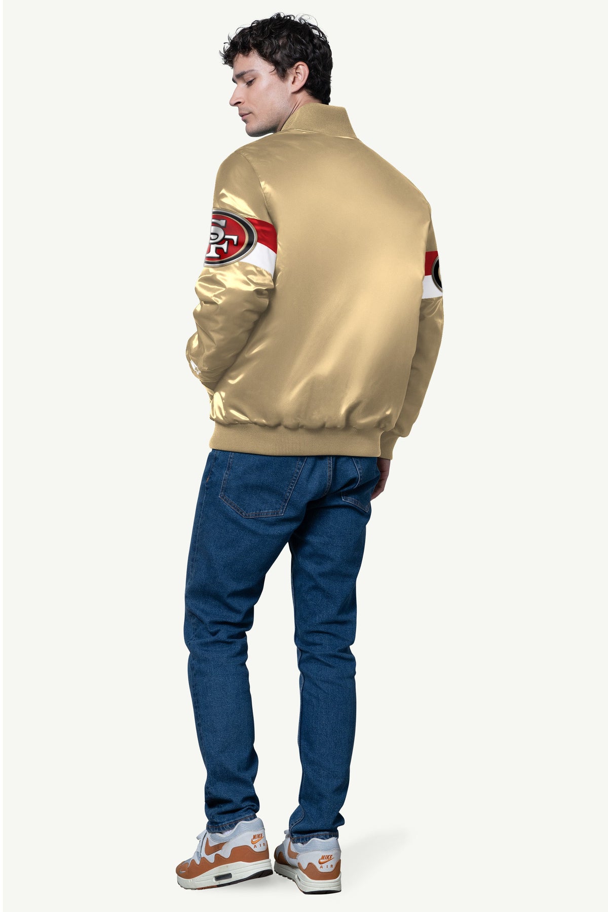 MENS SAN FRANCISCO 49ERS SATIN VARSITY JACKET