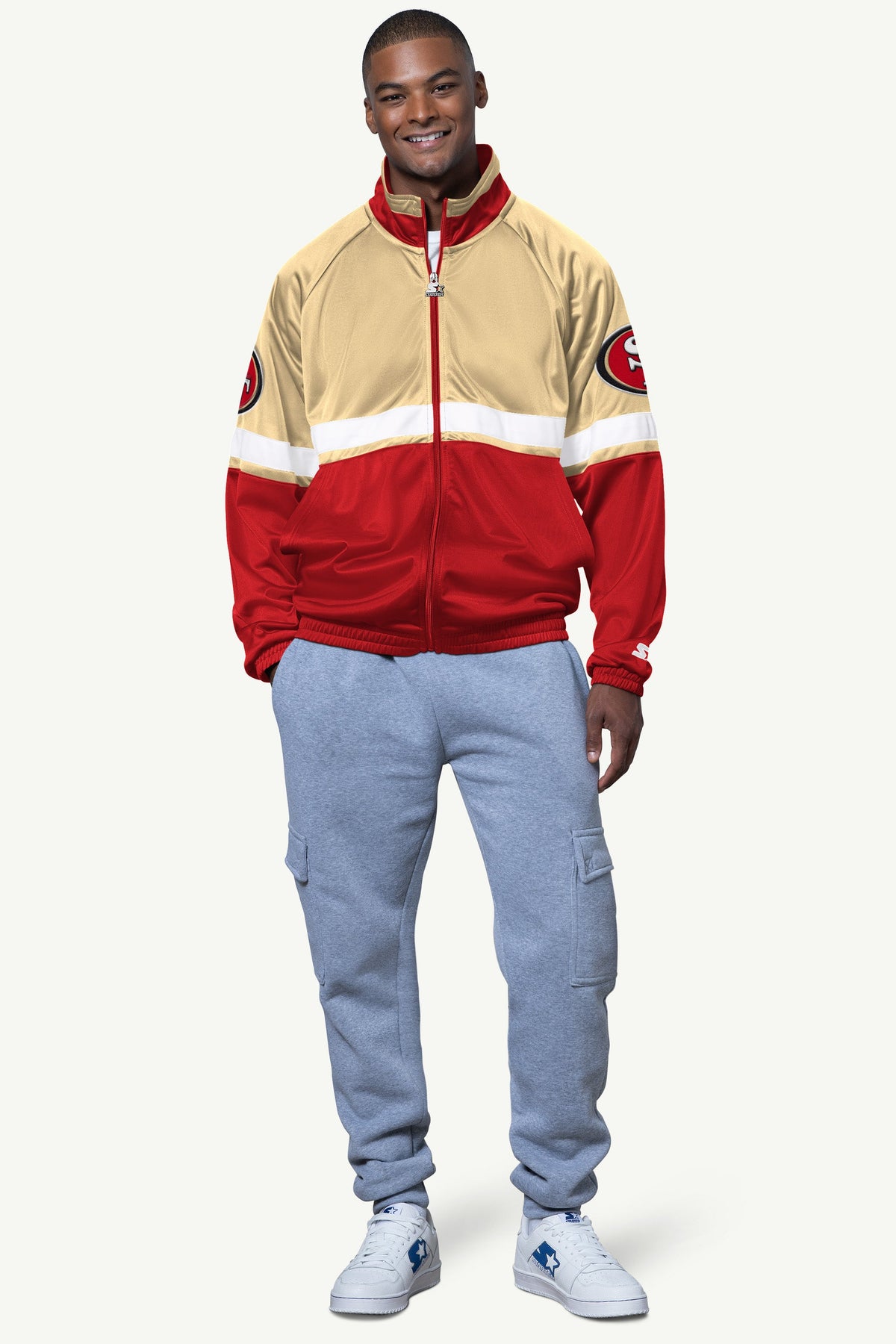 MENS SAN FRANCISCO 49ERS VETERAN TRACK JACKET