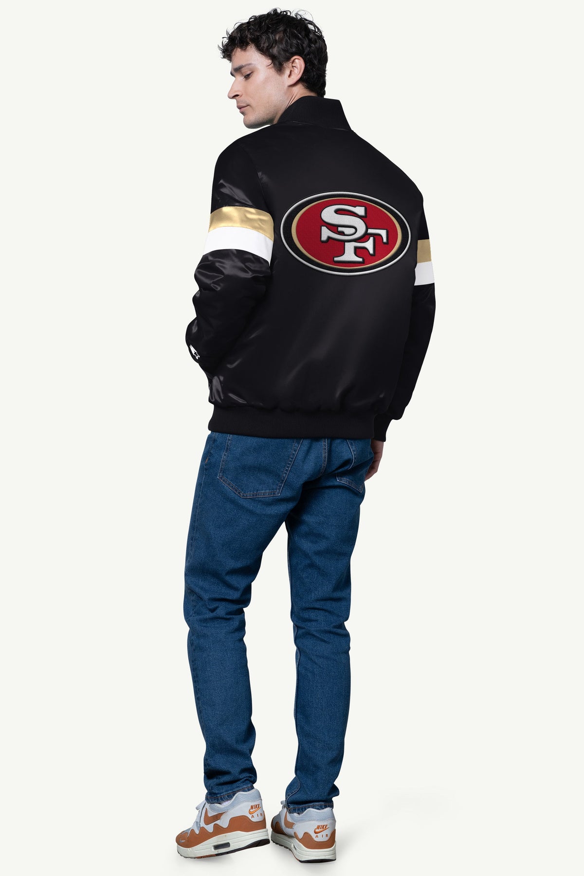 MENS SAN FRANCISCO 49ERS SATIN VARSITY JACKET