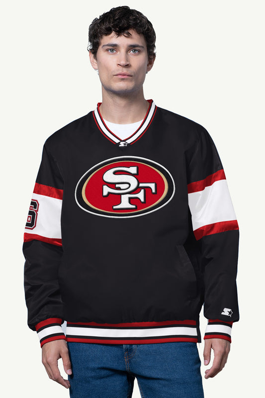 MENS SAN FRANCISCO 49ERS V-NECK PULLOVER