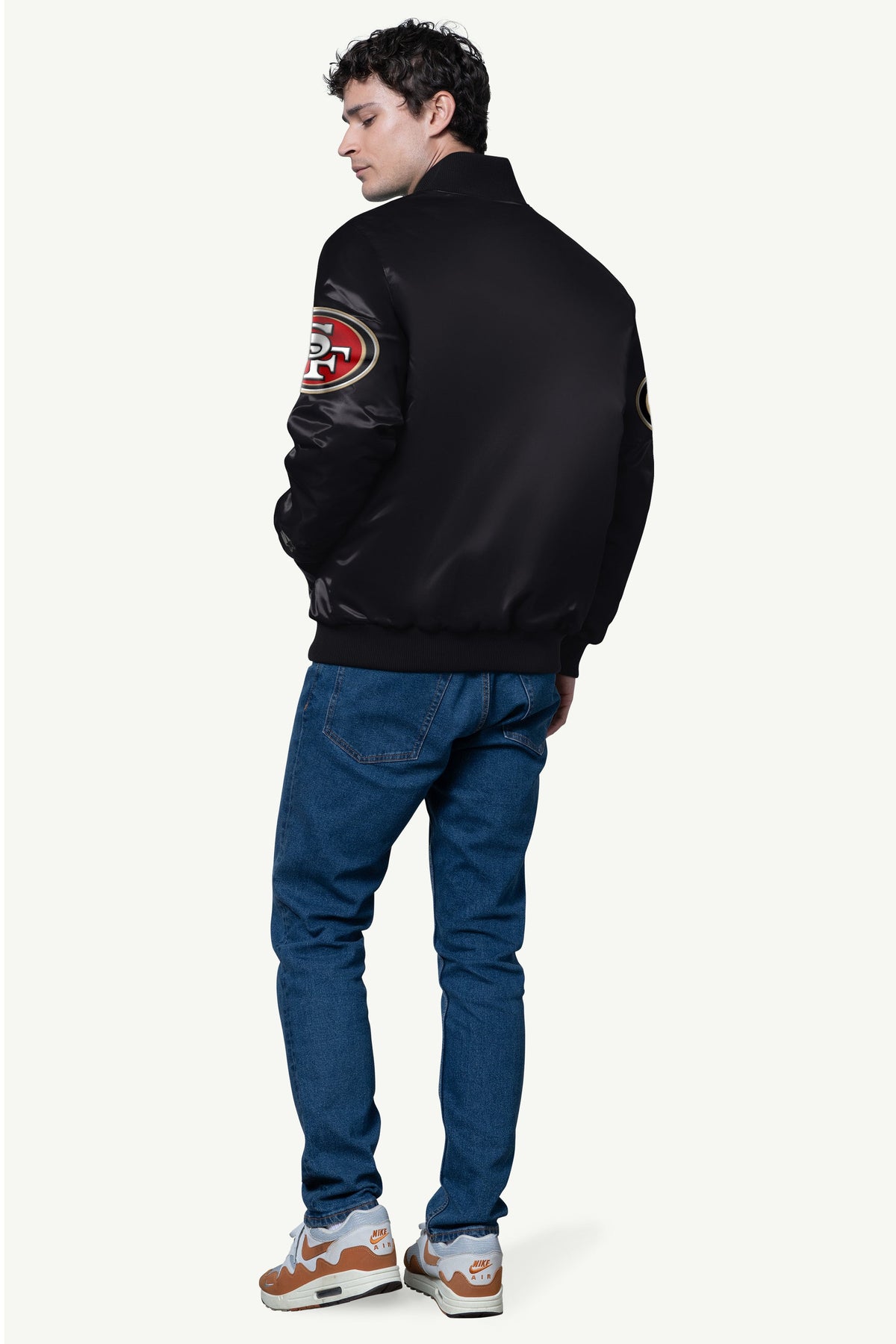 MENS SAN FRANCISCO 49ERS SATIN VARSITY JACKET