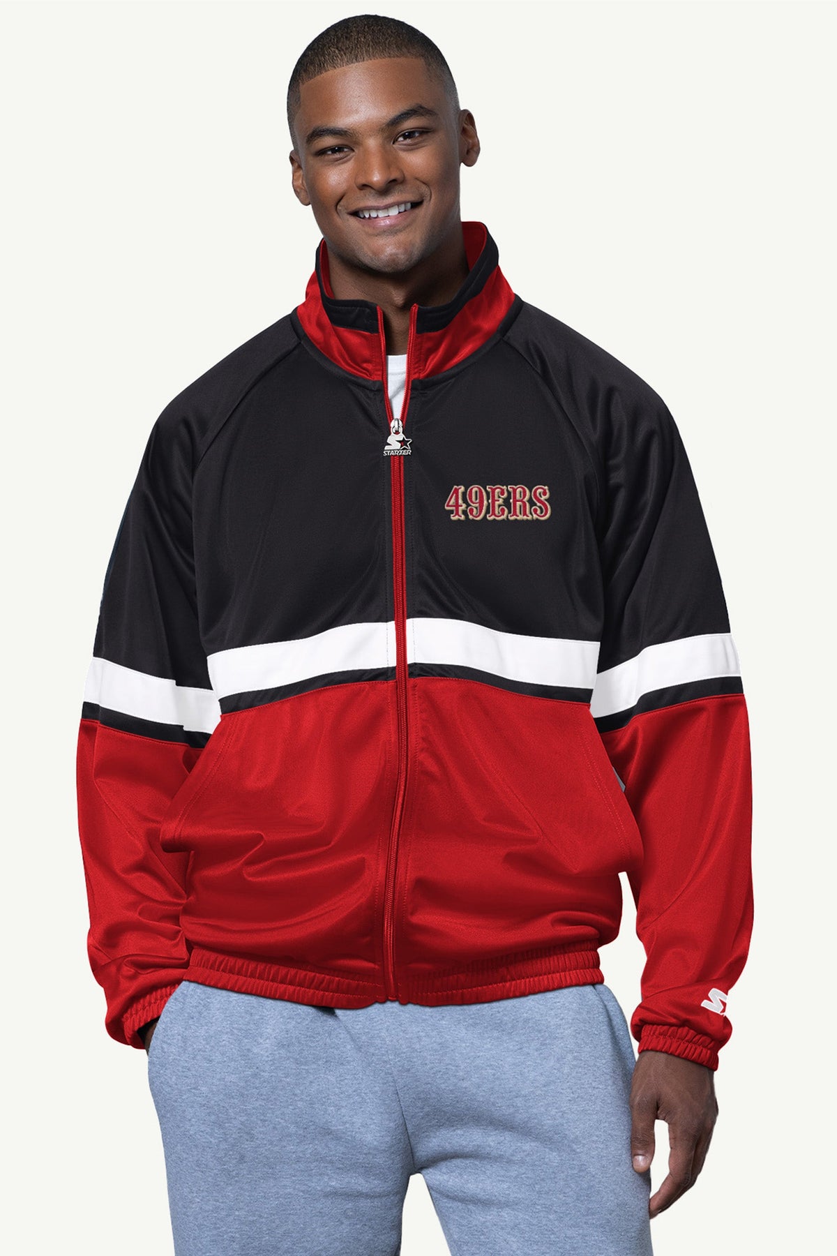 MENS SAN FRANCISCO 49ERS TRACK JACKET