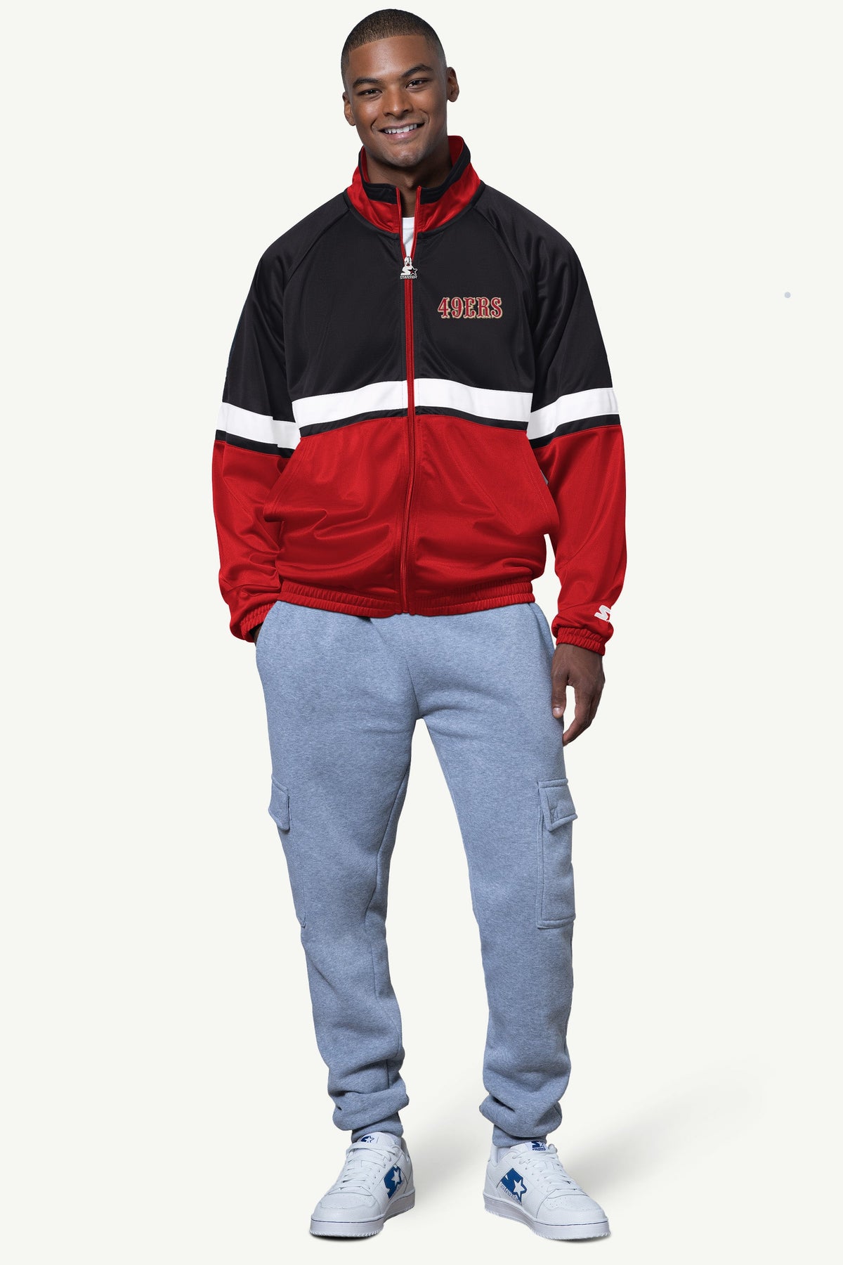 MENS SAN FRANCISCO 49ERS TRACK JACKET
