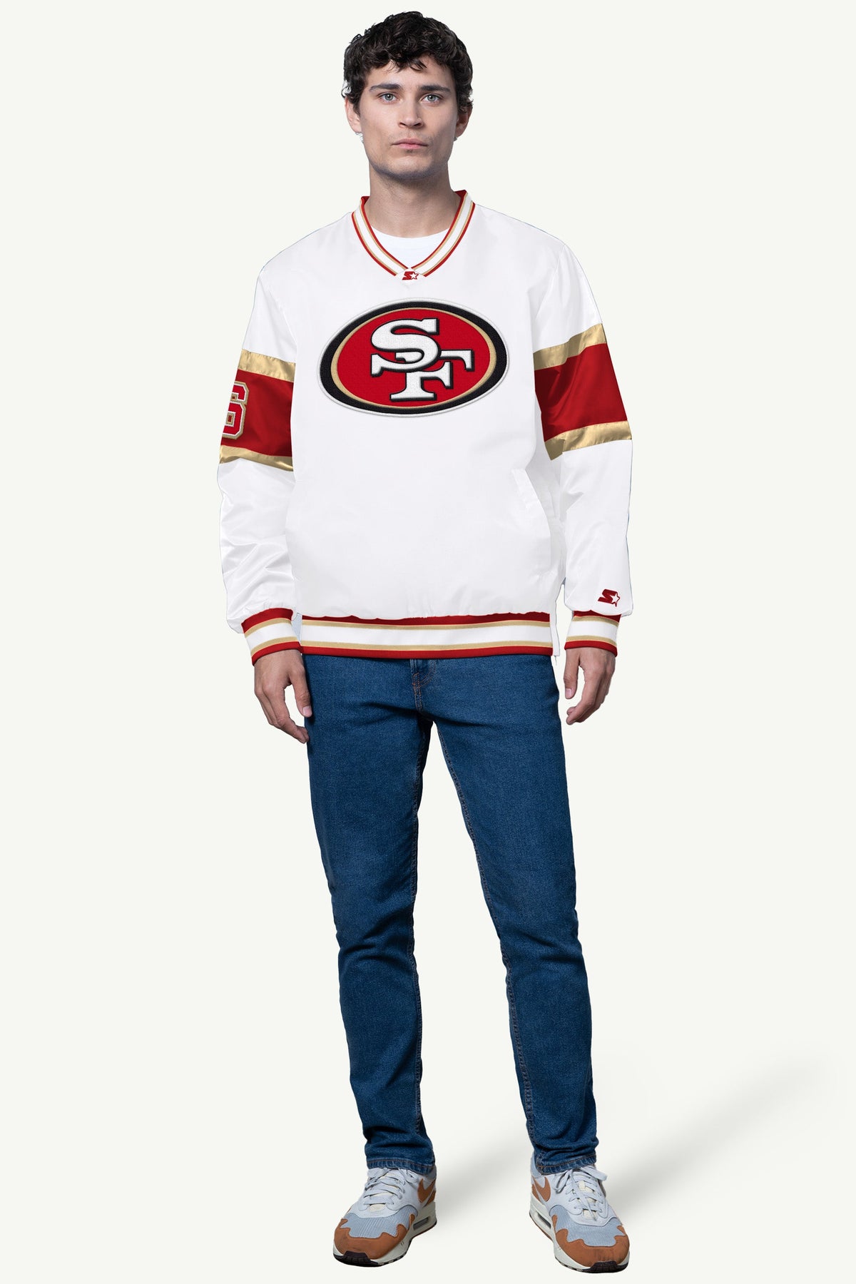 MENS SAN FRANCISCO 49ERS V-NECK PULLOVER