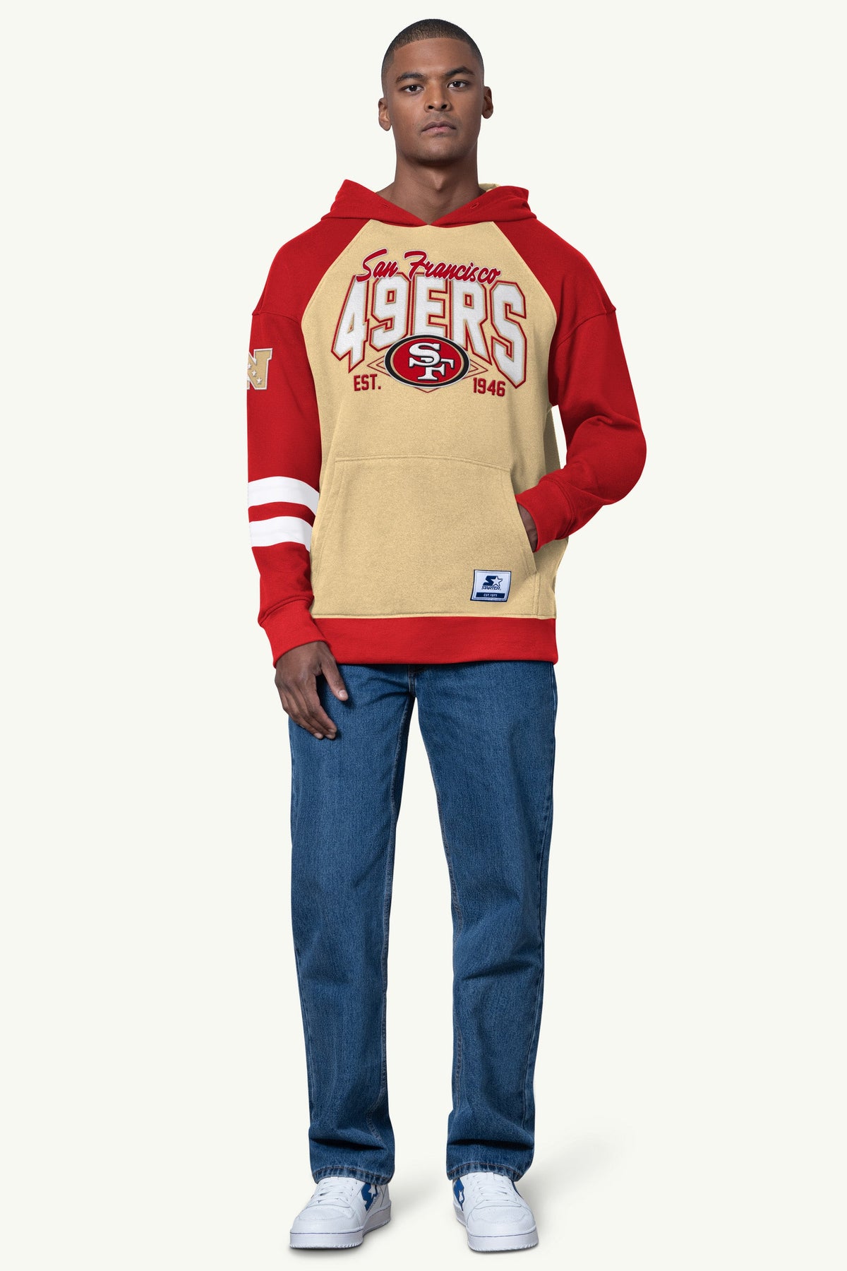 MENS SAN FRANCISCO 49ERS INTERCEPTION COLORBLOCK HOODIE