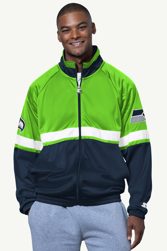 MENS SEATTLE SEAHAWKS VETERAN TRACK JACKET