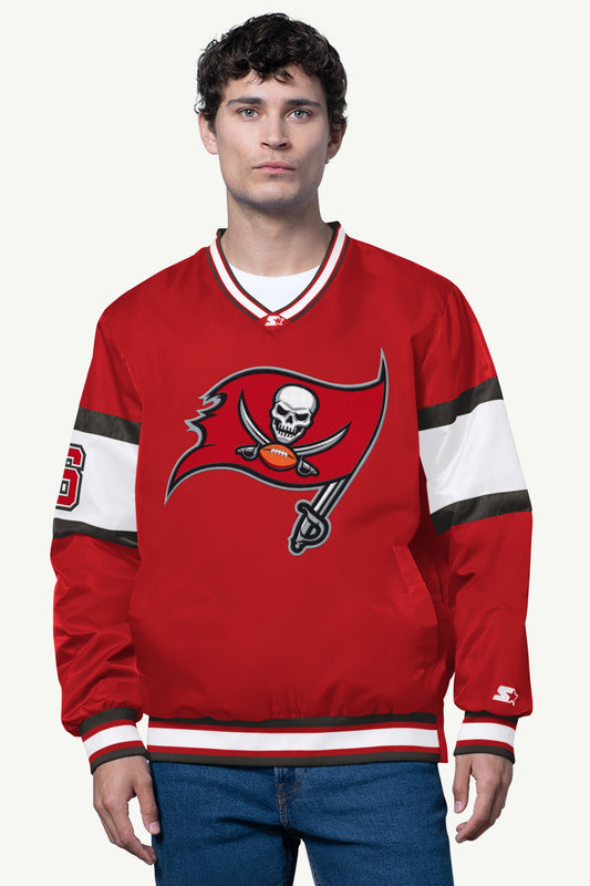 MENS TAMPA BAY BUCCANEERS SIGNAL COLLAR PULLOVER