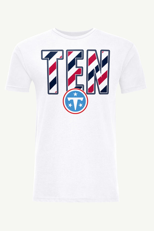 MENS TENNESSEE TITANS STARS AND STRIPES T SHIRT