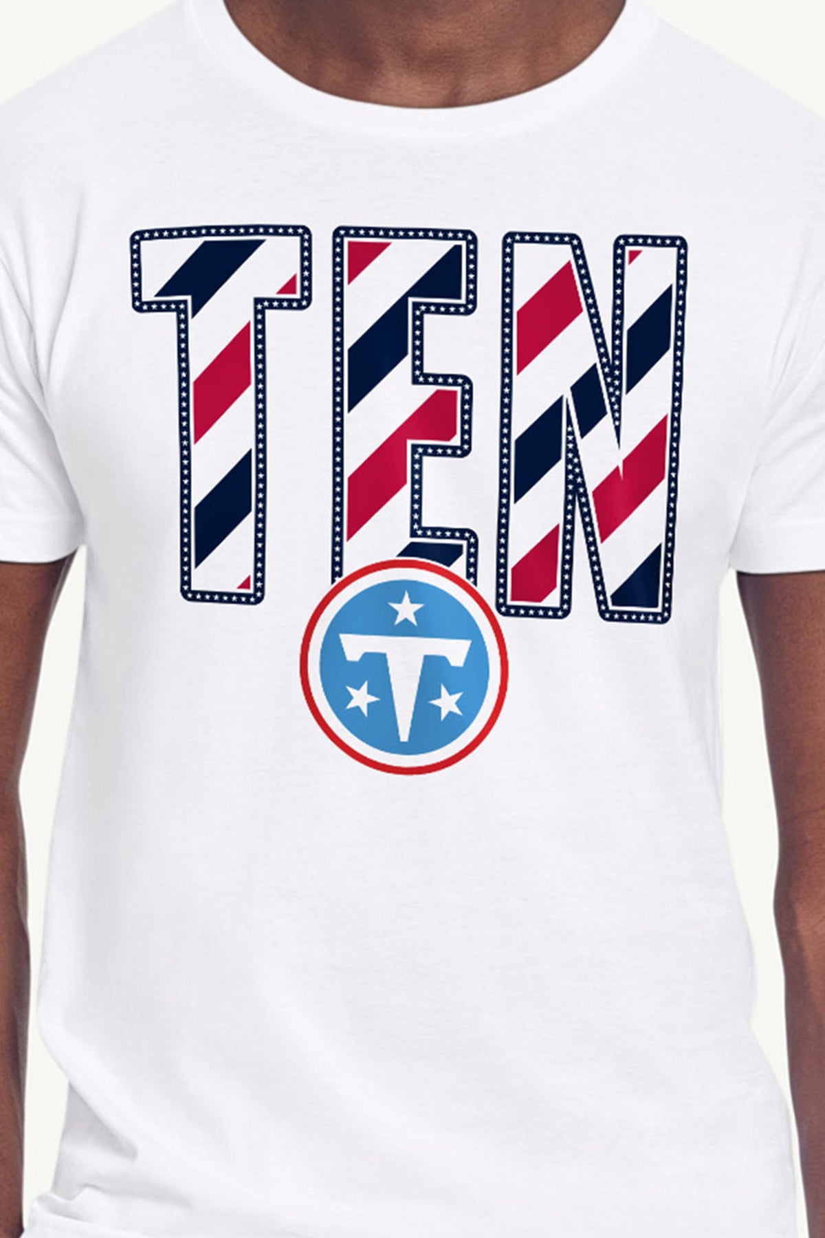 MENS TENNESSEE TITANS STARS AND STRIPES T SHIRT