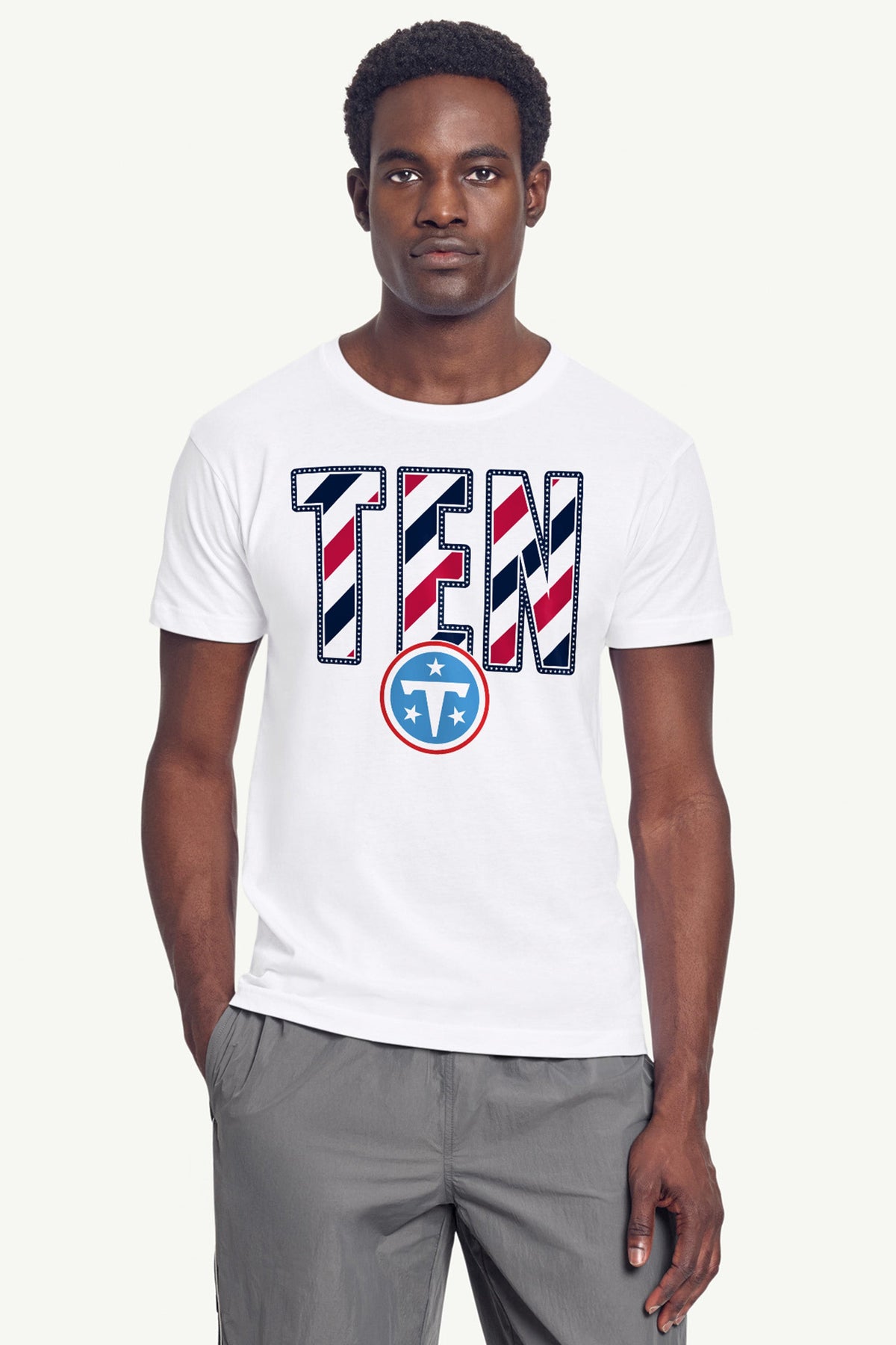 MENS TENNESSEE TITANS STARS AND STRIPES T SHIRT