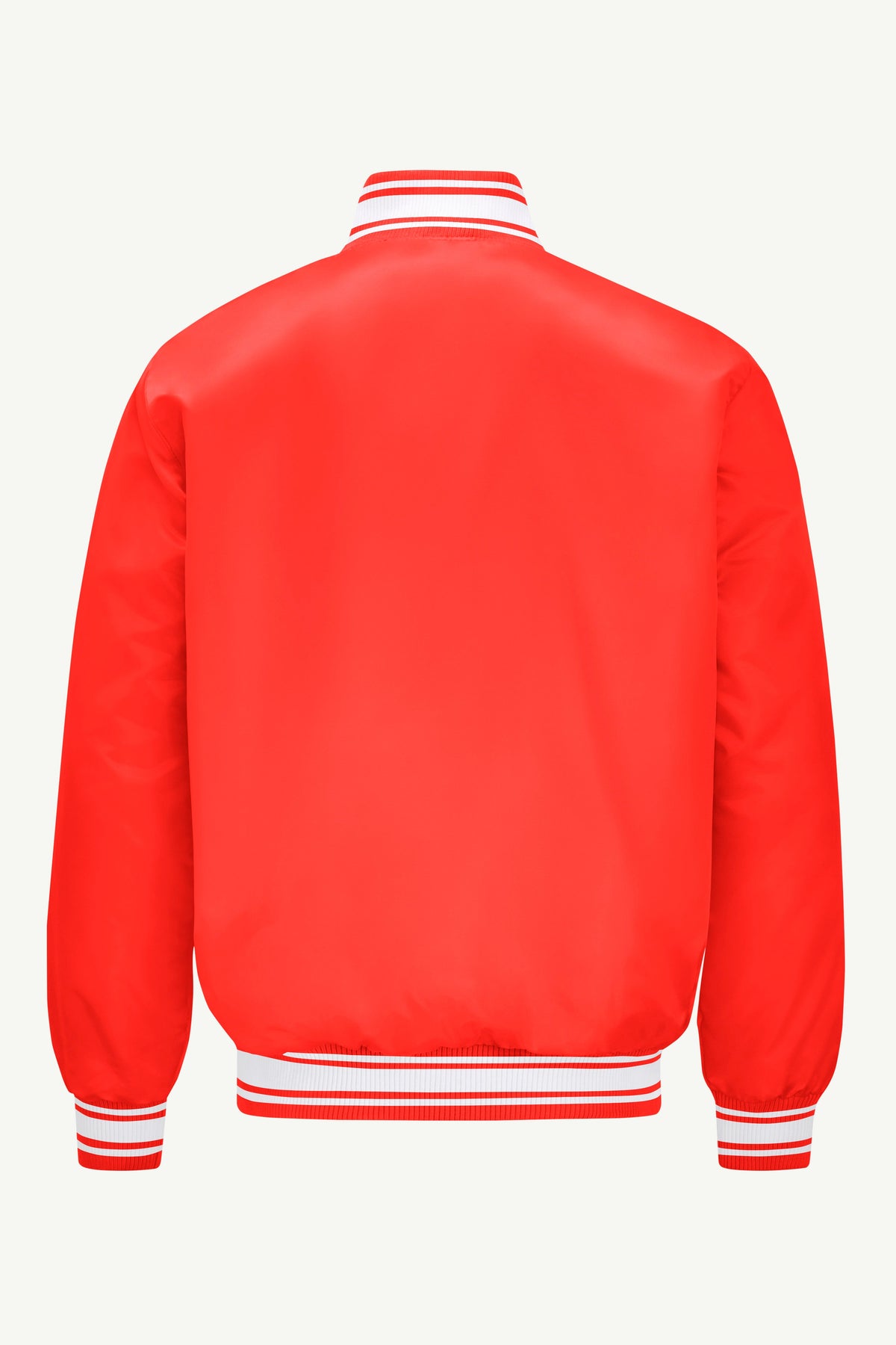 MENS CHICAGO BULLS PRINTED GRAPHIC SATIN VARSITY JACKET