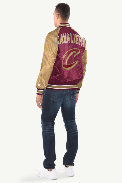 MENS CLEVELAND CAVALIERS INDUCTEE SATIN VARSITY JACKET