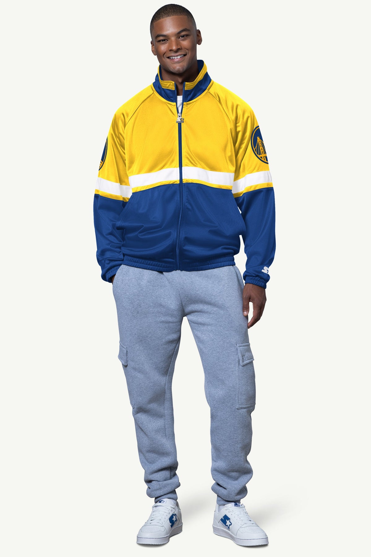 MENS GOLDEN STATE WARRIORS VETERAN TRACK JACKET