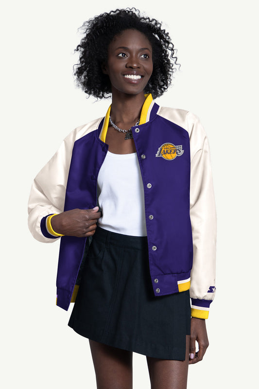 WOMENS LA LAKERS LAKERS BLITZ VARSITY JACKET