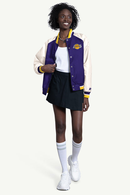 WOMENS LA LAKERS LAKERS BLITZ VARSITY JACKET