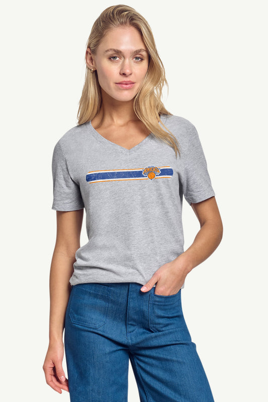 WOMENS NEW YORK KNICKS TEAM STRIPE T-SHIRT
