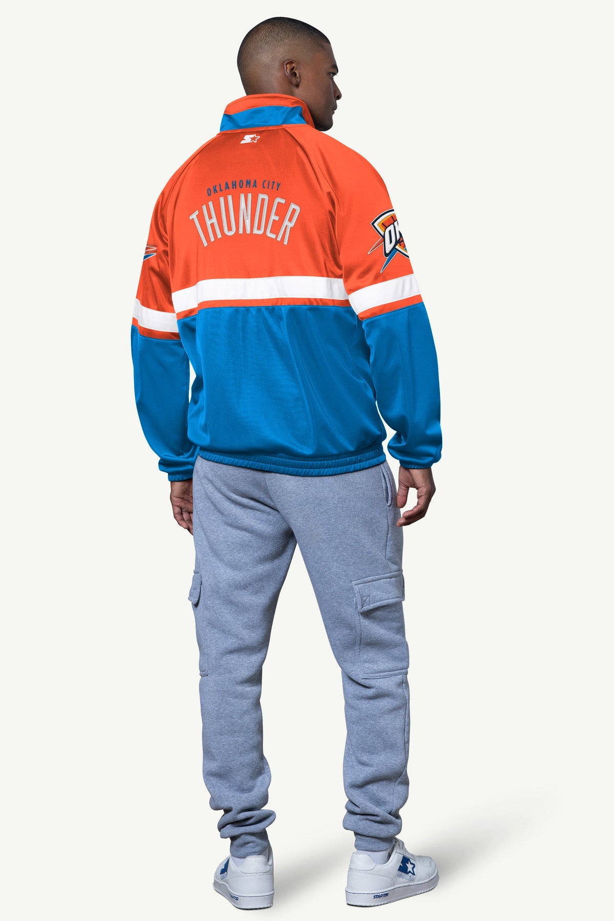 MENS OKLAHOMA CITY THUNDER VETERAN TRACK JACKET