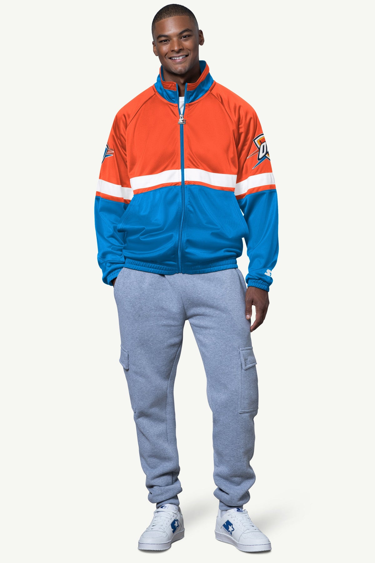 MENS OKLAHOMA CITY THUNDER VETERAN TRACK JACKET