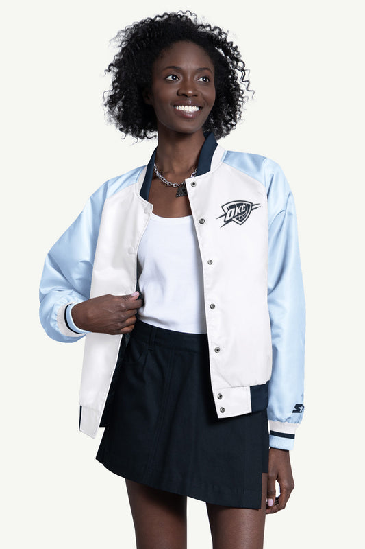 WOMENS OKLAHOMA CITY THUNDER BLITZ VARSITY JACKET