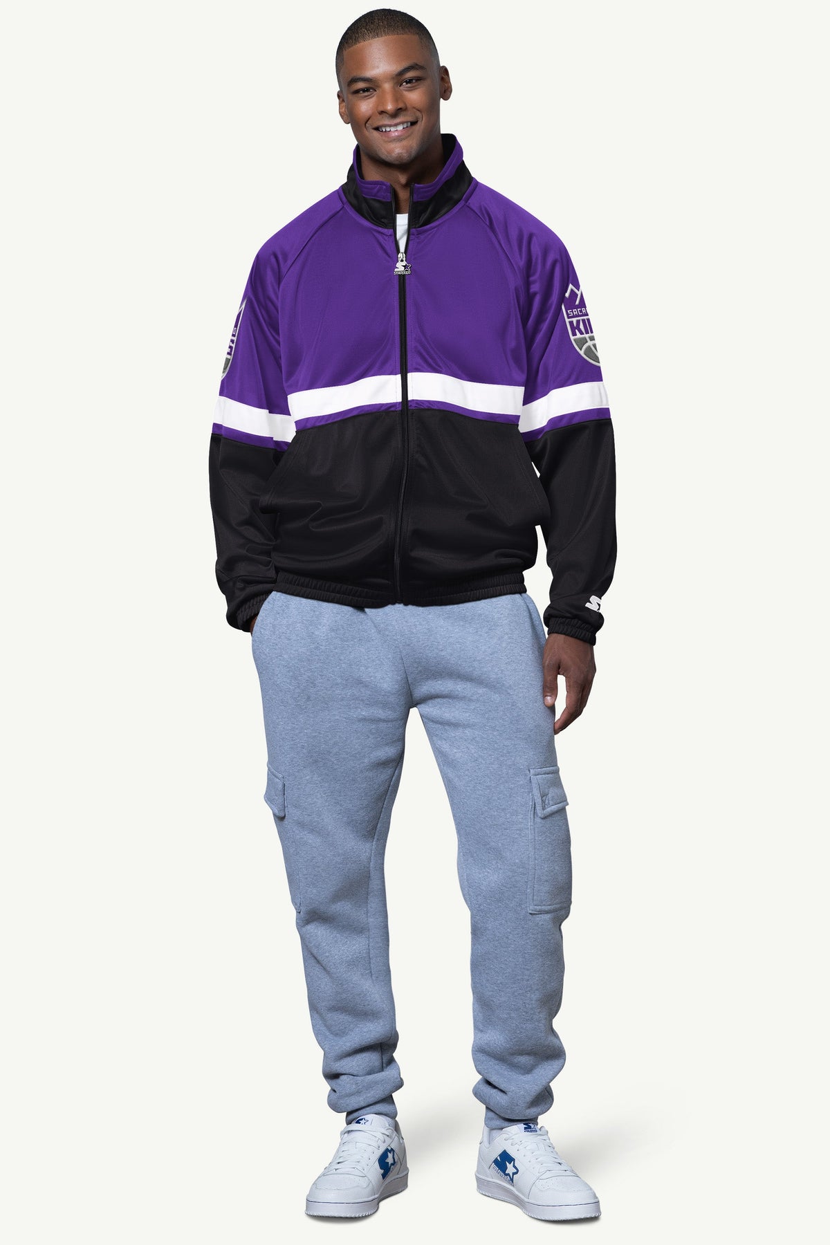 MENS SACRAMENTO KINGS VETERAN TRACK JACKET