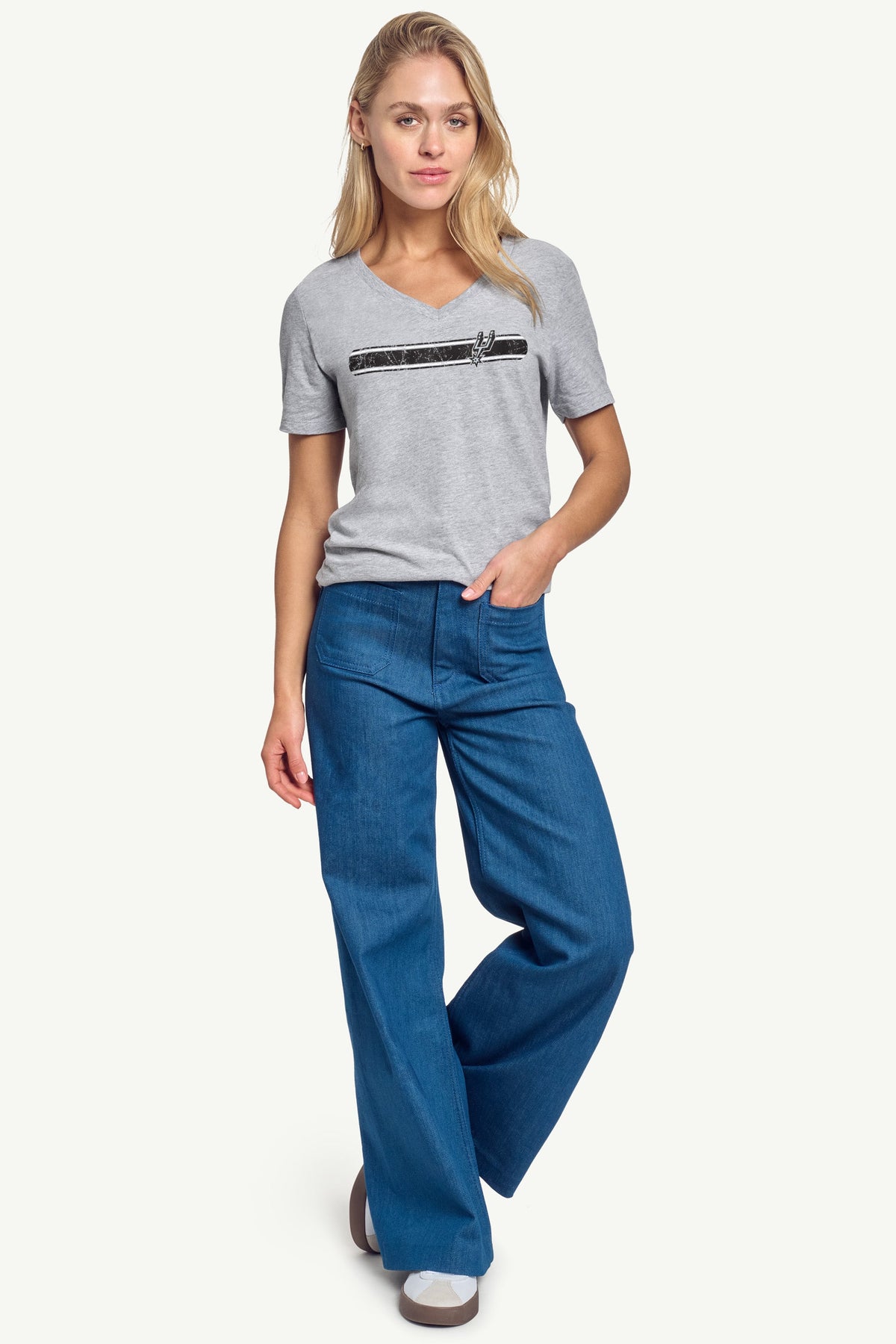 WOMENS SAN ANTONIO TEAM STRIPE T-SHIRT