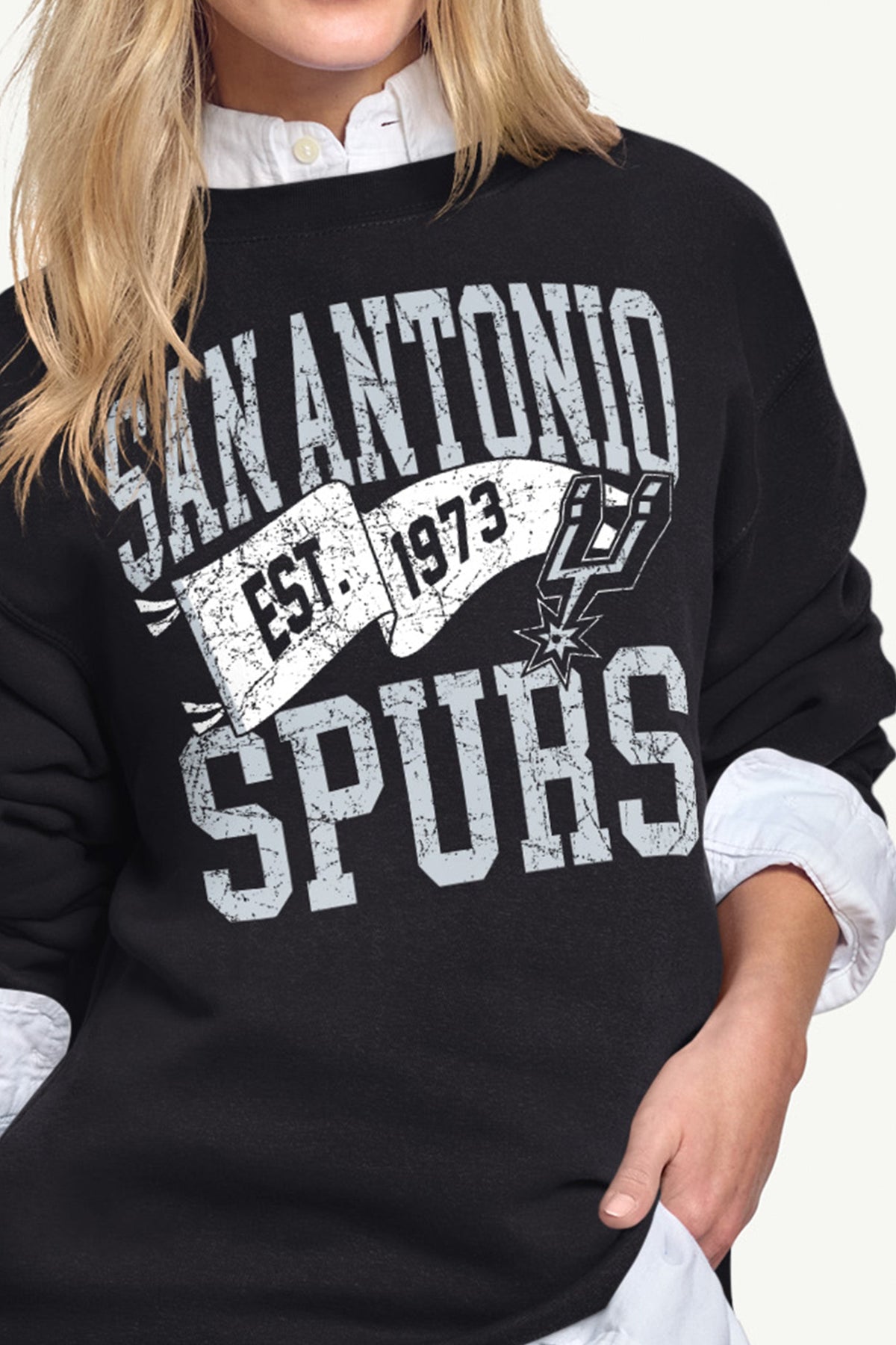 WOMENS SAN ANTONIO SPURS PENNANT SWEATSHIRT