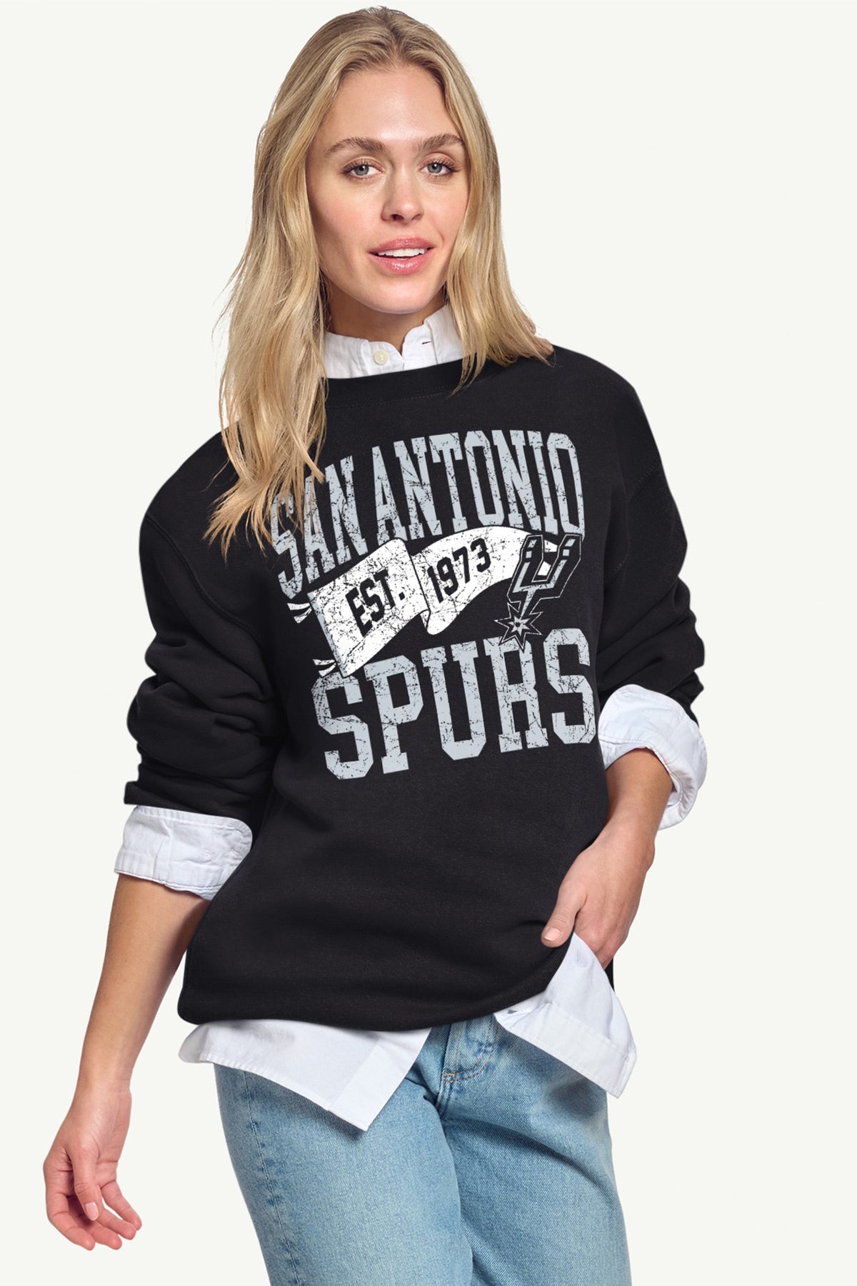 WOMENS SAN ANTONIO SPURS PENNANT SWEATSHIRT