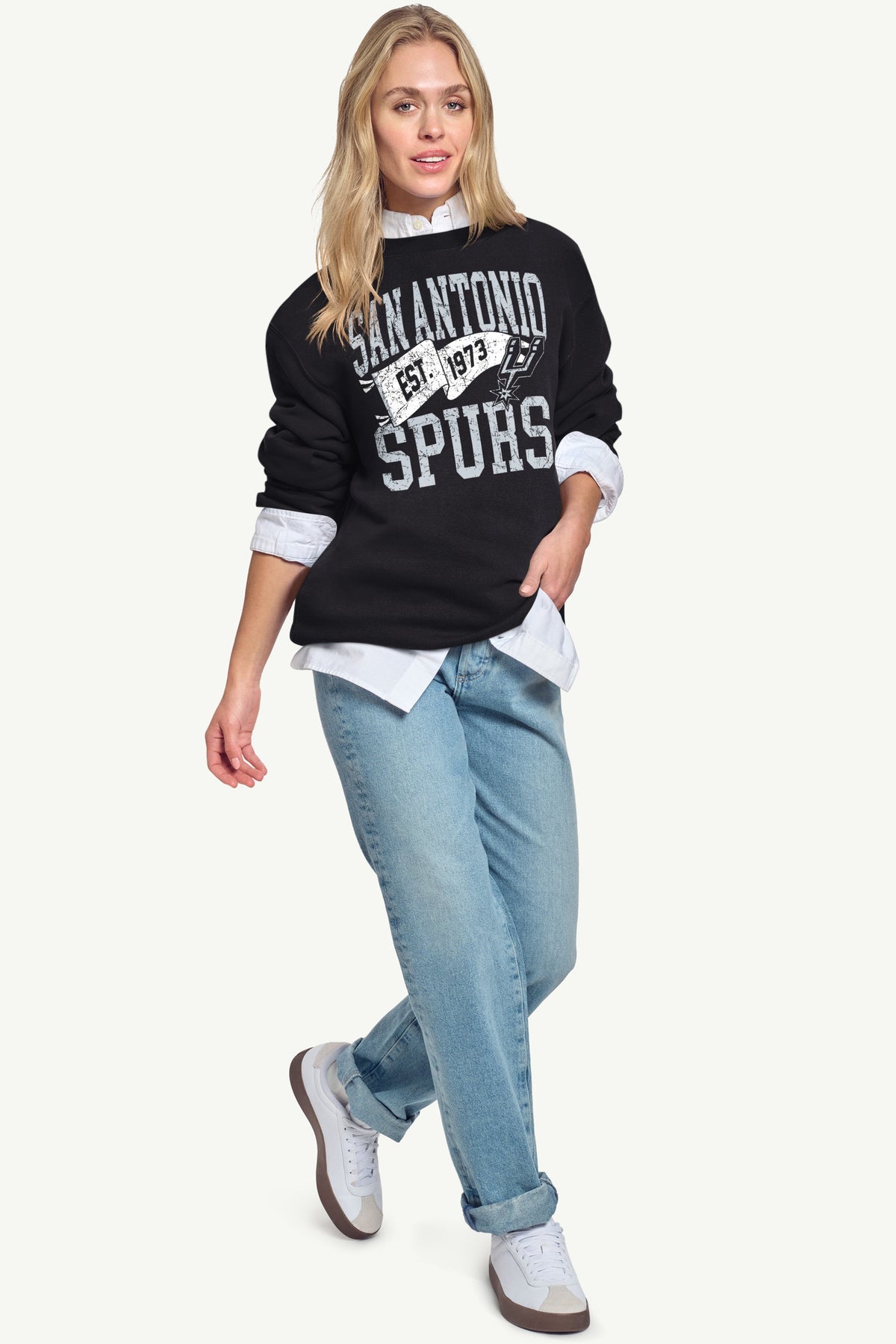 WOMENS SAN ANTONIO SPURS PENNANT SWEATSHIRT