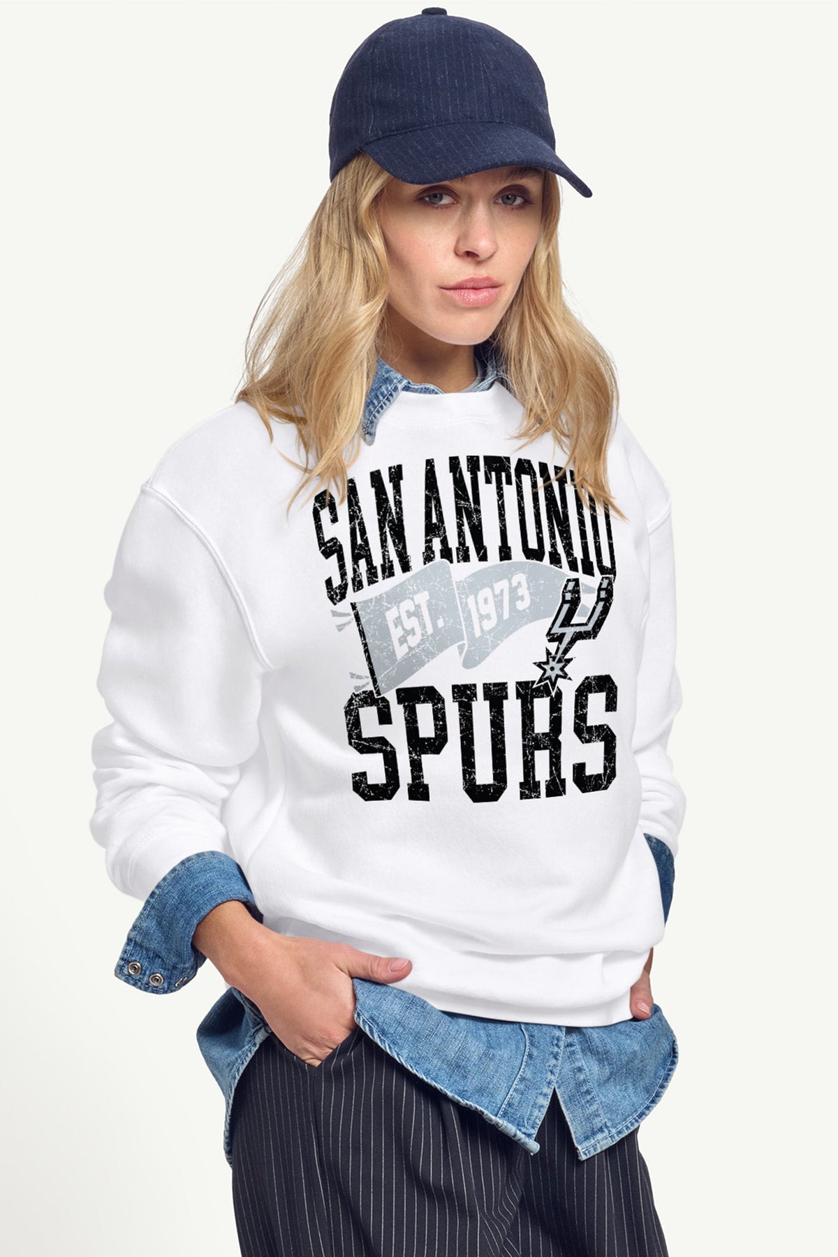 WOMENS SAN ANTONIO SPURS PENNANT SWEATSHIRT