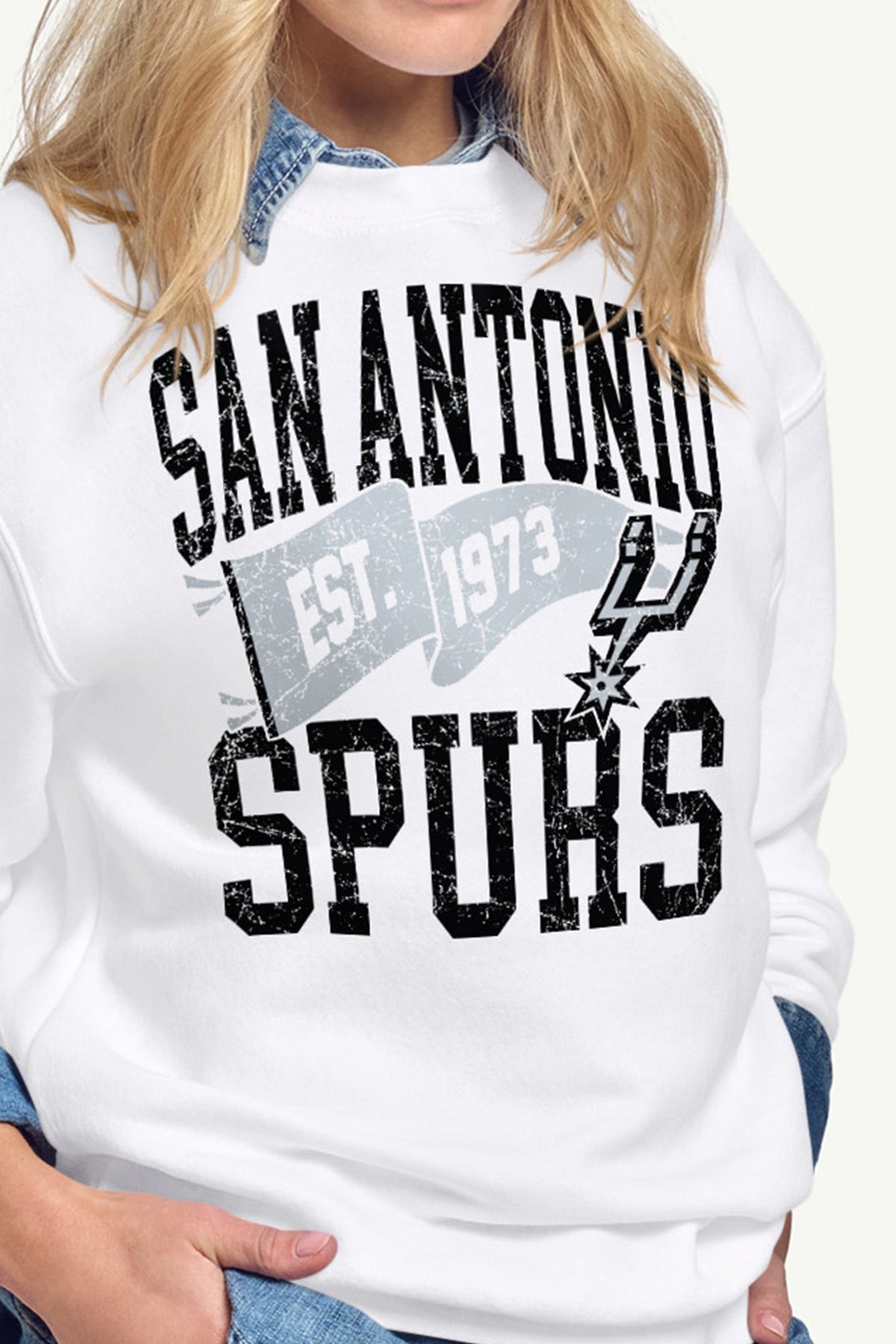 WOMENS SAN ANTONIO SPURS PENNANT SWEATSHIRT