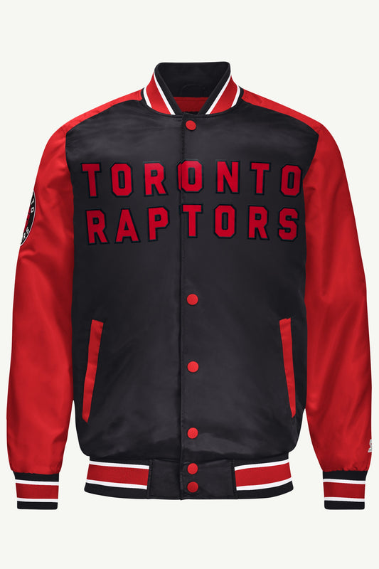 MENS TORONTO RAPTORS SATIN VARSITY JACKET