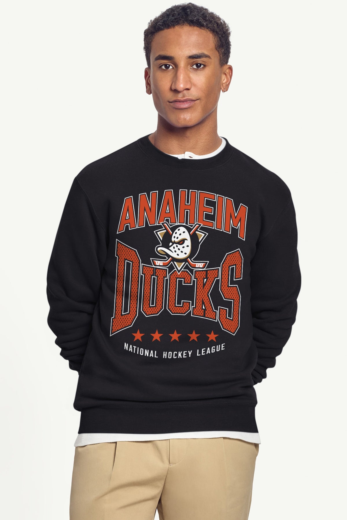 MENS ANAHEIM DUCKS CENTER SQUEEZE SWEATSHIRT