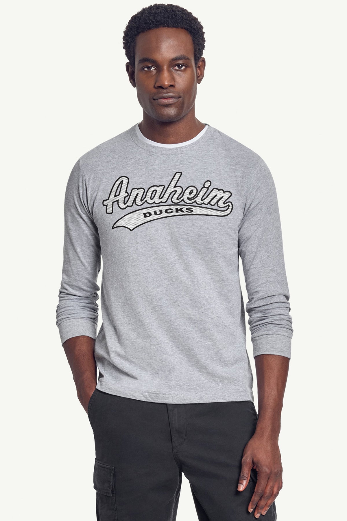 MENS ANAHEIM DUCKS TAILSWEEP LONG SLEEVE T SHIRT